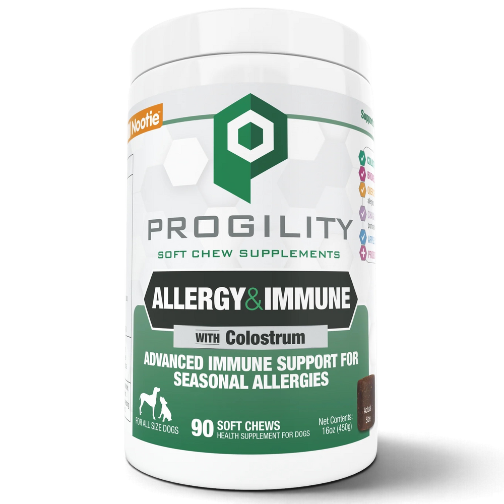 Progility Allergy & Immune with Colostrum for Dogs — Seasonal Allergy & Immune Support | 90 Soft Chews