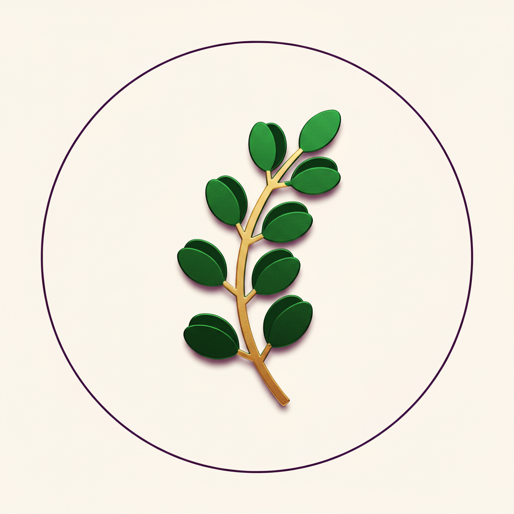 Premium Green Herb Sprig Icon