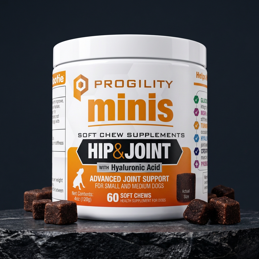 Progility Minis Hip & Joint — Charcoal Background