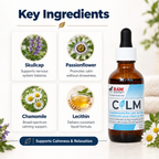 Ingredient spotlight for RAW Support Calm — herbal calming supplement with Skullcap, Passionflower and Chamomile for dogs and cats