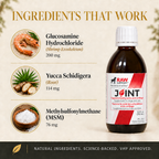 RAW Support Joint V2J4 ingredients panel — glucosamine hydrochloride, yucca schidigera, and MSM for dogs and cats, VHP approved Canada