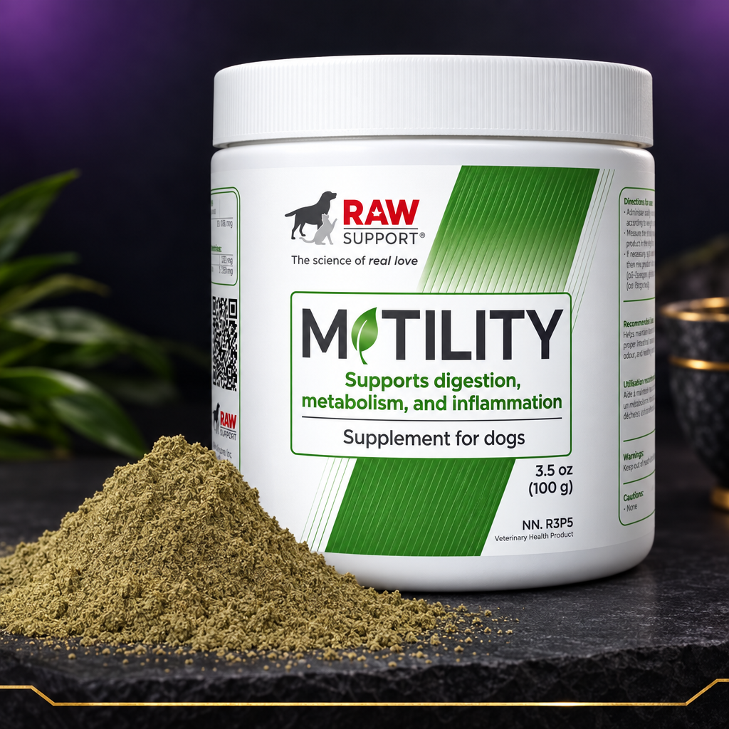 RAW Support Motility in dog digestive supplement collection — natural gut health and mobility support Canada